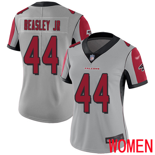 Atlanta Falcons Limited Silver Women Vic Beasley Jersey NFL Football #44 Inverted Legend->women nfl jersey->Women Jersey